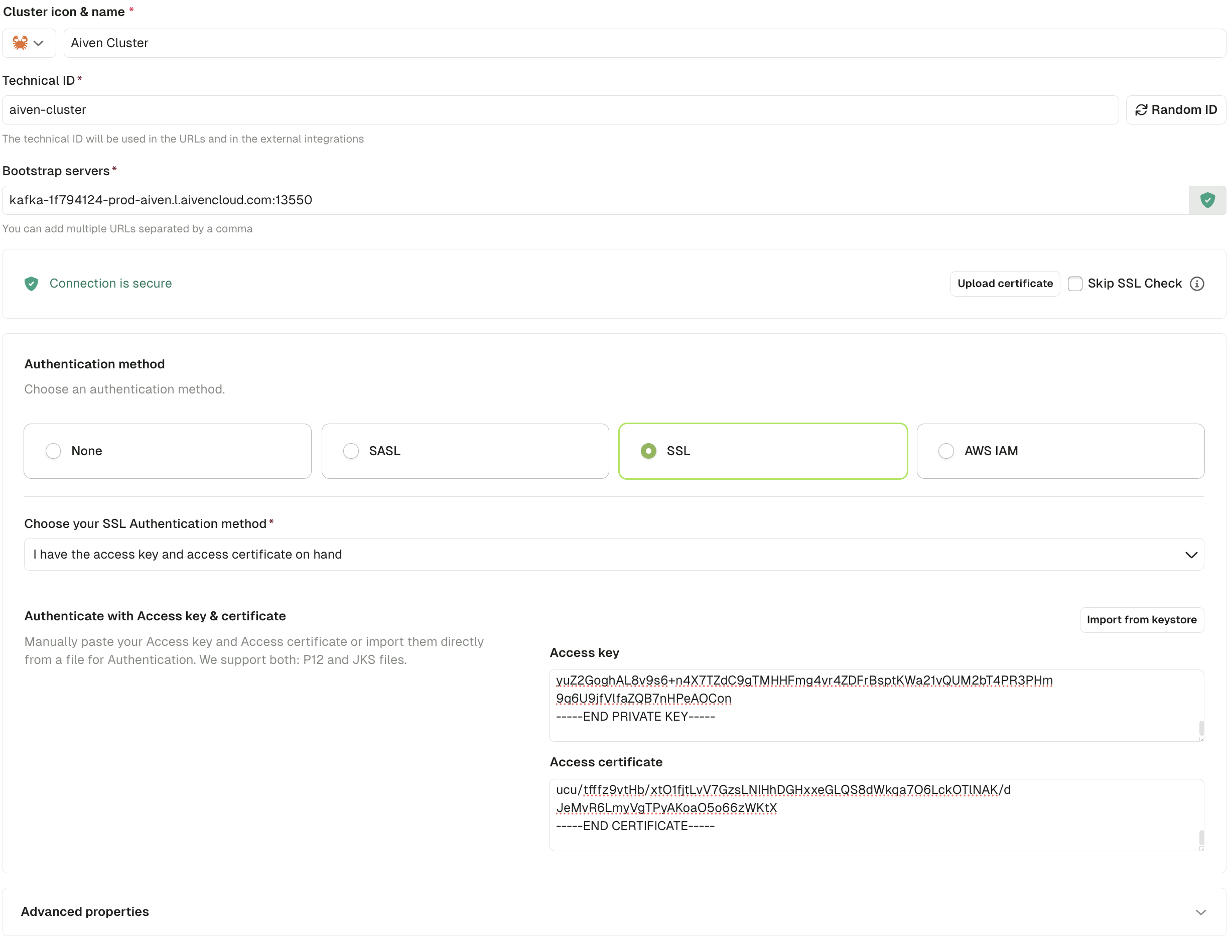 Console config with SSL