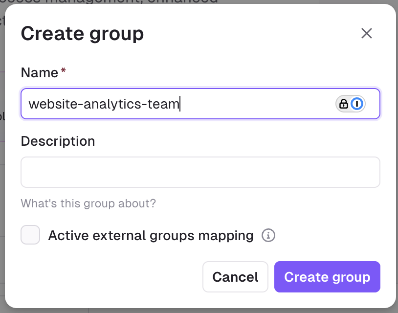 create group