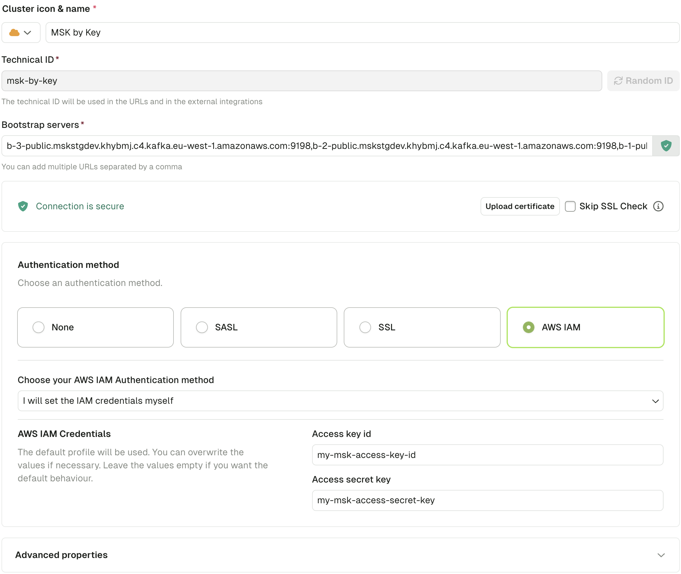 Consol config with IAM