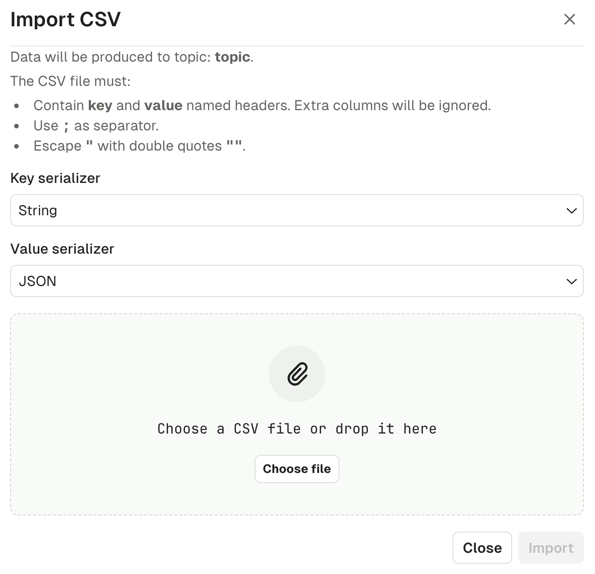 Import CSV